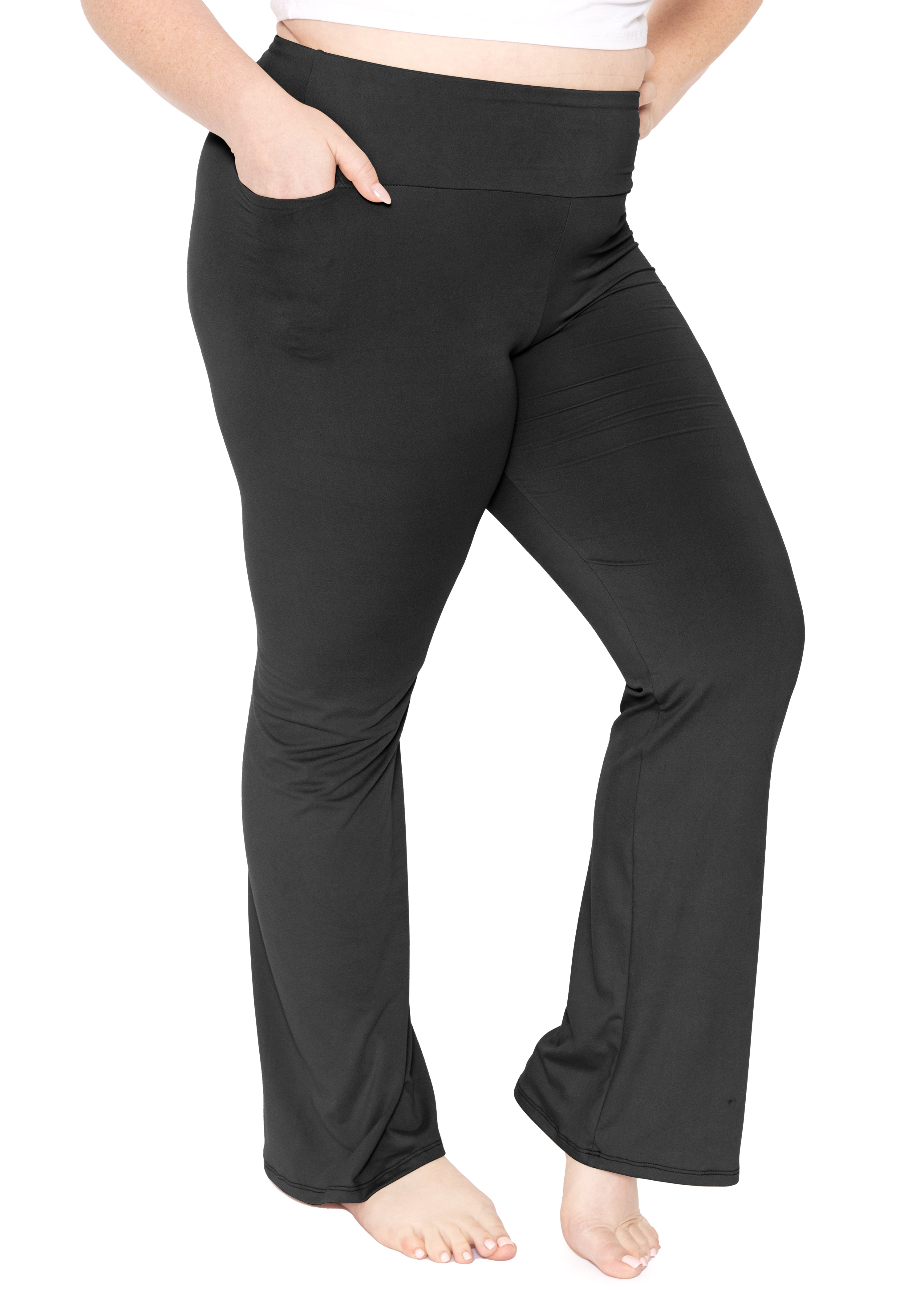 QIIBURR Womens Sports Fitness Pants Solid Colored CasualTight Fitting ...