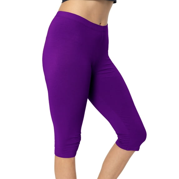 Stretch Is Comfort Women's Oh so Soft Knee Length Leggings | Poly Spandex |Adult Xsmall-Large