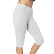 Stretch Is Comfort Women's Oh so Soft Knee Length Leggings Heather Gray Medium