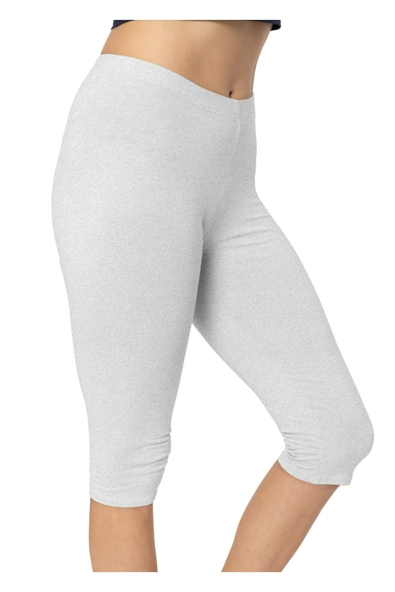 Women's Oh so Soft Knee Length Leggings Heather Gray Medium