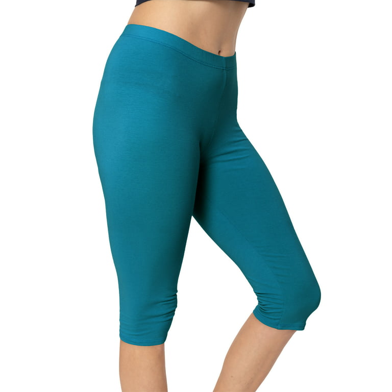 Stretch Is Comfort Women's Oh so Soft Knee Length Leggings, Poly Spandex