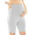 thumbnail image 1 of Stretch Is Comfort Women's Oh so Soft Luxe Maternity Biker Shorts | Adult Small- 2x, 1 of 6