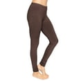 thumbnail image 1 of Stretch Is Comfort Women's Oh so Soft PS Leggings Brown 3X, 1 of 6