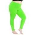 thumbnail image 1 of Stretch Is Comfort Women's Oh so Soft PS Leggings Neon Lime 4X, 1 of 6