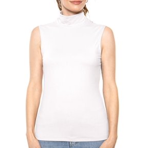 Stretch Is Comfort Women's Oh so Soft Sleeveless Mock Neck Top | Adult Small-Large