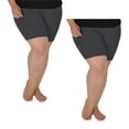 thumbnail image 1 of Stretch Is Comfort Women's Pack of 2 Oh so Soft Bike Shorts | Adult Small- 7x, 1 of 7