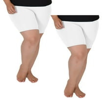 Stretch Is Comfort Women's Pack of 2 Oh so Soft Bike Shorts | Adult Small- 7x