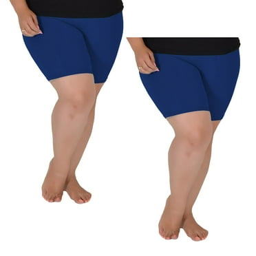 Stretch Is Comfort Women's Pack of 2 Oh so Soft Bike Shorts | Adult Small- 7x