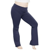 Stretch Is Comfort Women's Plus High Waist Cotton Bootcut Yoga Pants | Adult Xlarge-7x