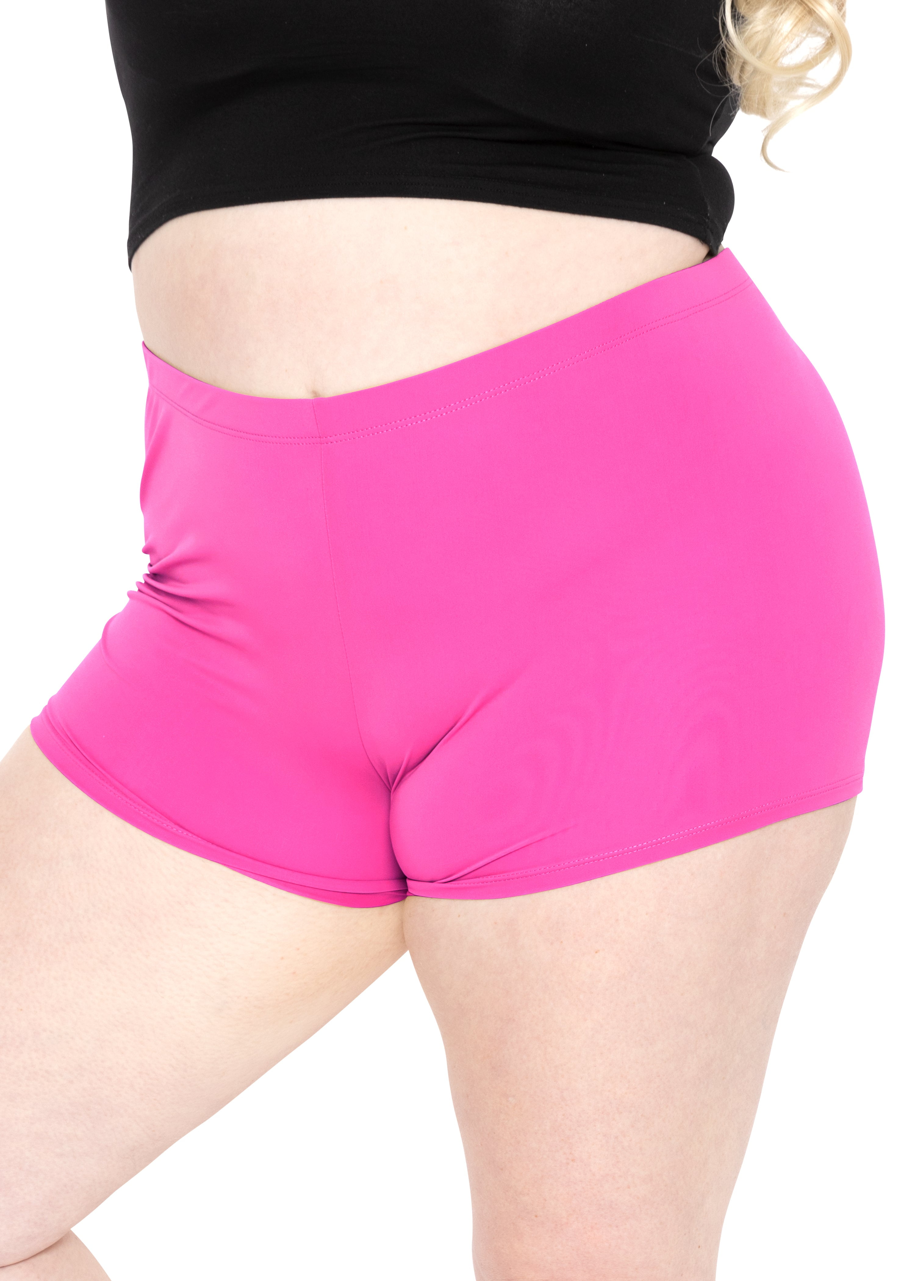 STRETCH IS COMFORT Women's Plus Size Nylon/Spandex Booty Shorts | X-Large -  3X