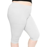 Stretch Is Comfort Women's Plus Oh So Soft Knee Length Leggings | Adult Xlarge-7x