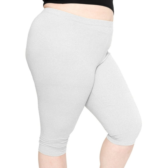 Stretch Is Comfort Women's Plus Oh So Soft Knee Length Leggings | Adult Xlarge-7x