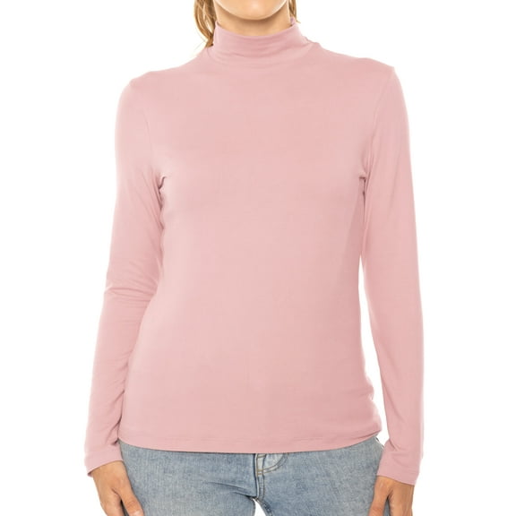 Stretch Is Comfort Women's Plus Oh so Soft Long Sleeve Mock Neck Top | Adult Xlarge-4x