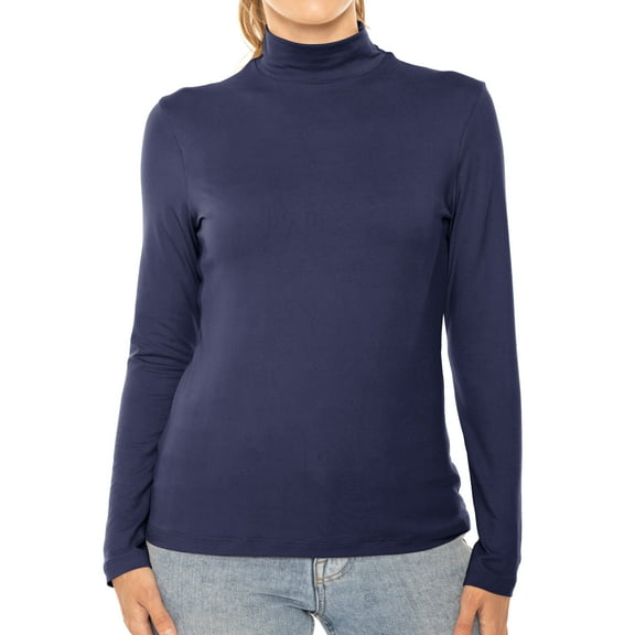 Stretch Is Comfort Women's Plus Oh so Soft Long Sleeve Mock Neck Top | Adult Xlarge-4x