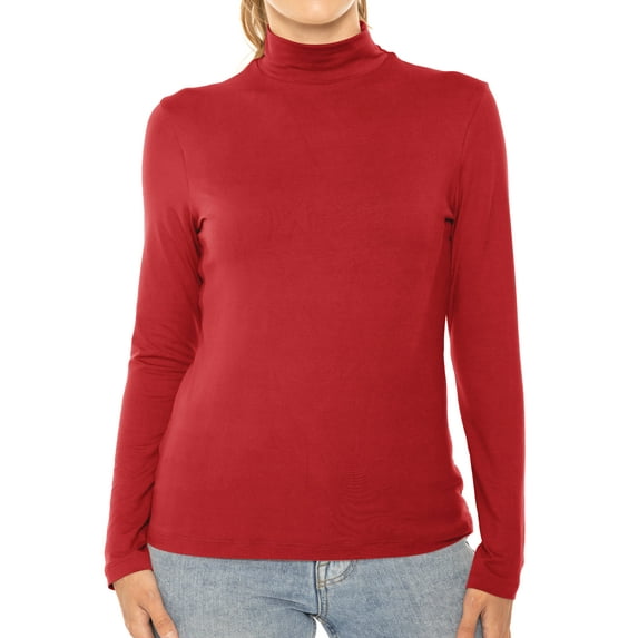 Stretch Is Comfort Women's Plus Oh so Soft Long Sleeve Mock Neck Top | Adult Xlarge-4x
