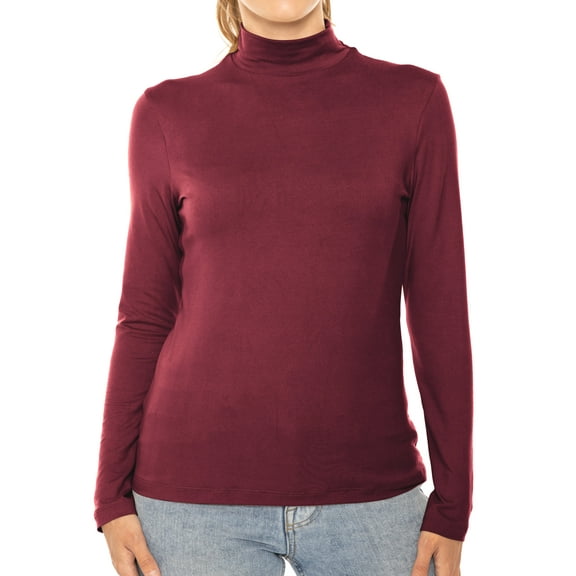 Stretch Is Comfort Women's Plus Oh so Soft Long Sleeve Mock Neck Top | Adult Xlarge-4x