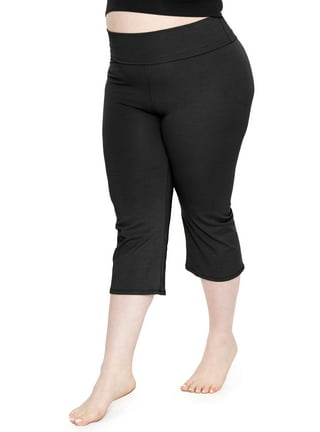 Mikilon Women's Knee Length Leggings High Waisted Yoga Workout Exercise  Capris For Casual Summer With Pockets Womens Running Pants Plus Size Summer