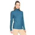 thumbnail image 1 of Stretch Is Comfort Women's Plus Size Warm Long Sleeve Turtleneck Top Teal 5X, 1 of 6