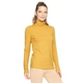 thumbnail image 1 of Stretch Is Comfort Women's Plus Size Warm Long Sleeve Turtleneck Top Mustard Yellow 5X, 1 of 6