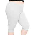 thumbnail image 1 of Stretch Is Comfort Women's Polyester Plus Size Knee Length Leggings Heather Gray 2X, 1 of 7