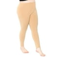 thumbnail image 1 of Stretch Is Comfort Women's Polyester Plus Size Leggings Beige 5X, 1 of 6