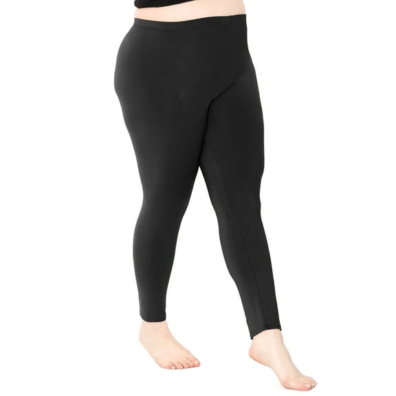 Stretch Is Comfort Women's Polyester Plus Size Leggings Black 2X