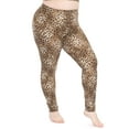 thumbnail image 1 of Stretch Is Comfort Women's Polyester Plus Size Leggings Brown Cheetah 3X, 1 of 6