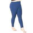 thumbnail image 1 of Stretch Is Comfort Women's Polyester Plus Size Leggings Light Navy X-Large, 1 of 6