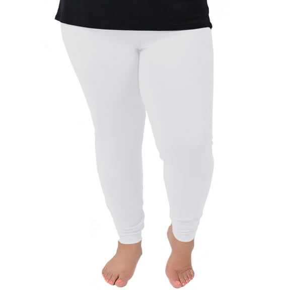 Stretch Is Comfort Women's Polyester Plus Size Leggings White X-Large