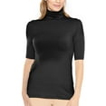 thumbnail image 1 of Stretch Is Comfort Women's Short Sleeve Turtleneck Top | Ultra Soft| X-Large-5X, 1 of 4