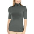 thumbnail image 1 of Stretch Is Comfort Women's Short Sleeve Turtleneck Top | Ultra Soft| X-Large-5X, 1 of 4
