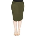 thumbnail image 1 of Stretch Is Comfort Women's Soft Stretch Midi Skirt | Adult  Small - 5x, 1 of 9
