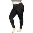 thumbnail image 1 of Stretch Is Comfort Women's Super Peached Leggings Black 5X, 1 of 4