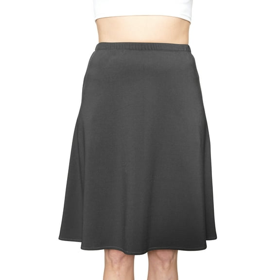 Stretch Is Comfort Women's Ultra Flex A-Line Knee Length Skirt | Adult Small- 3x