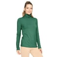 thumbnail image 1 of Stretch Is Comfort Women's Warm Long Sleeve Turtleneck Top Hunter Green Medium, 1 of 6
