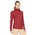 thumbnail image 1 of Stretch Is Comfort Women's Warm Long Sleeve Turtleneck Top Red 4X, 1 of 6