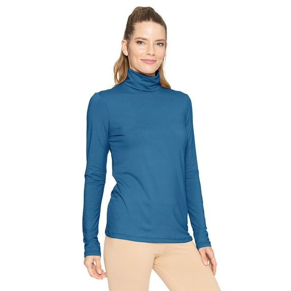 Stretch Is Comfort Women's Warm Long Sleeve Turtleneck Top | Ultra Soft | Adult Xsmall-Large