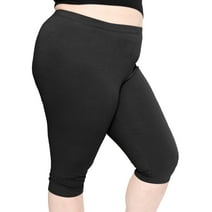 Stretch Is Comfort Women's and Plus Size Capri Knee Length Leggings | Adult Xsmall-7x
