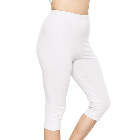 Stretch Is Comfort Women's and Plus Size High Rise Knee Legging | Adult Small - 5x