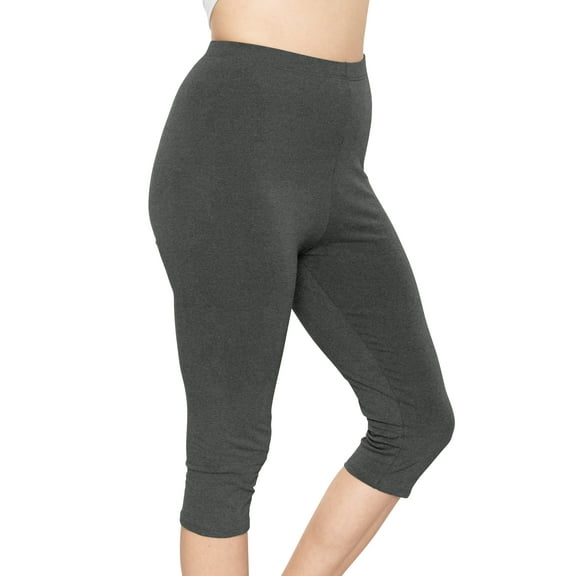 Stretch Is Comfort Women's and Plus Size High Rise Knee Legging | Adult Small - 5x