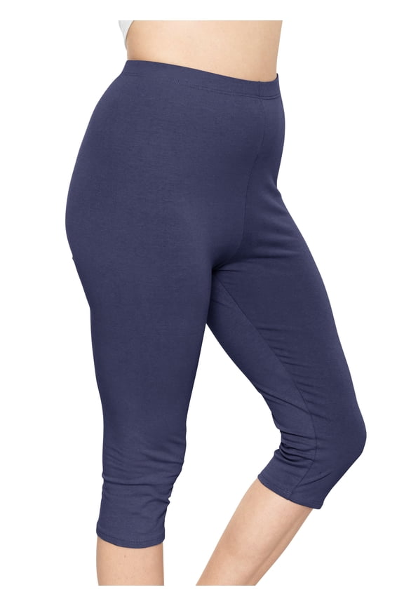 Women's and Plus Size High Rise Knee Legging | Adult Small - 5x