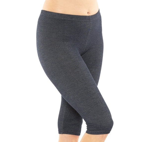 Stretch Is Comfort Women's and Plus Size Knee Length Leggings| Adult Xsmall-7x