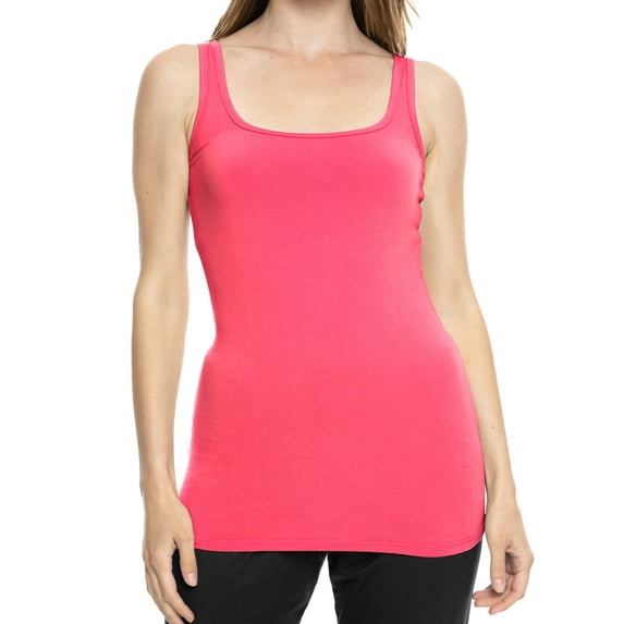 Stretch Is Comfort Women's and Plus Size Oh so Soft Long Length Base Layer Tank Top | Adult Small- 5x