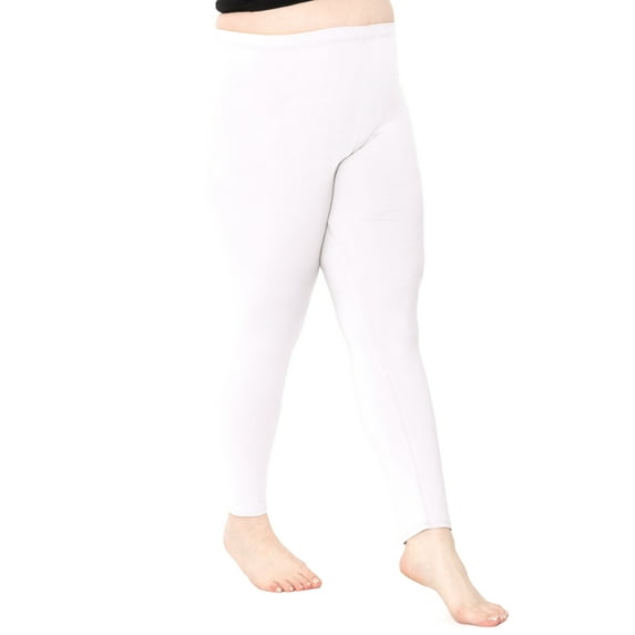 Stretch Is Comfort Women's Oh so Soft PS Leggings White 2X
