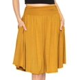 thumbnail image 1 of Stretch Is Comfort Women's and Plus Size Scoop Hem Flare Pocket Skirt | Adult Small- 5x, 1 of 6
