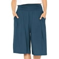 thumbnail image 1 of Stretch Is Comfort Women's and Plus Size Stretch (Rayon) Cropped Gaucho with Pockets| Small- 5x, 1 of 6
