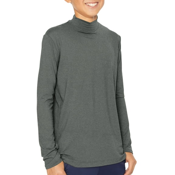 Stretch Is Comfort Youth Boy's Oh So Soft Long Sleeve Mock Neck Top | 4-16