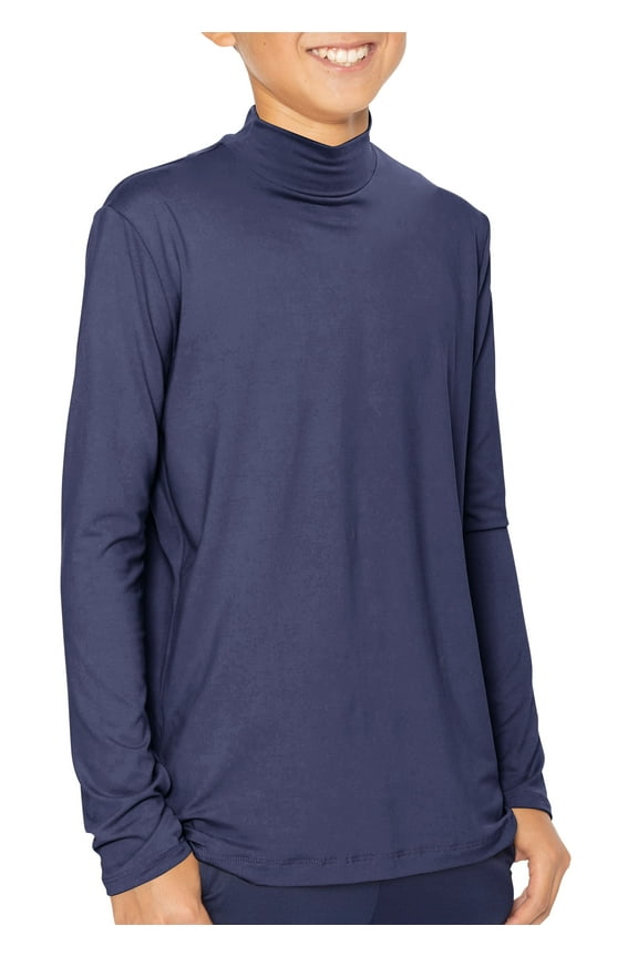 Youth Boy's Oh So Soft Long Sleeve Mock Neck Top | 4-16
