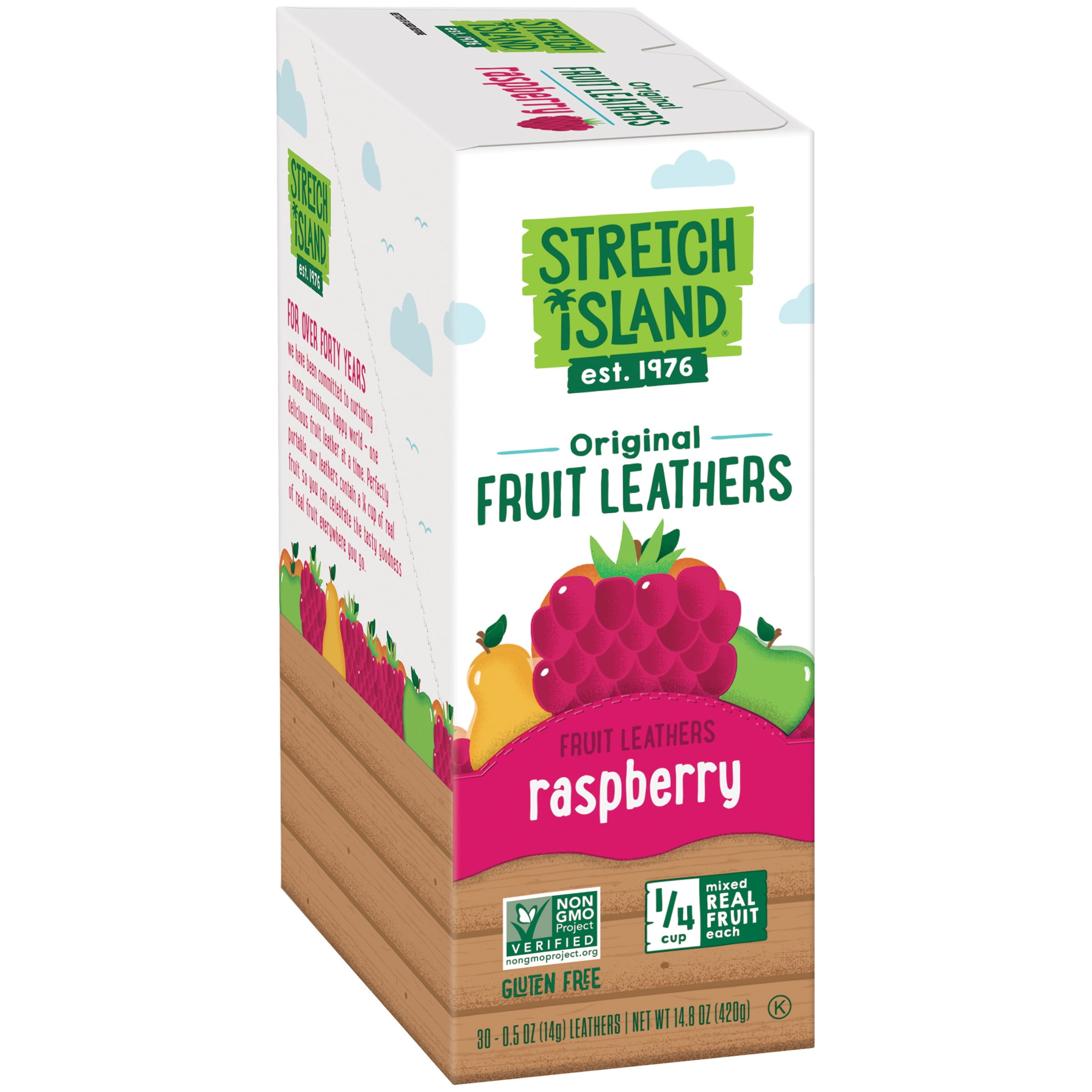 Stretch Island Fruit Leathers, Raspberry, 30 Ct