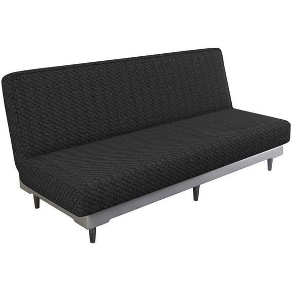 Stretch Jacquard Futon Cover with Elastic Bottom - Soft Sofa Bed Protector, Machine Washable
